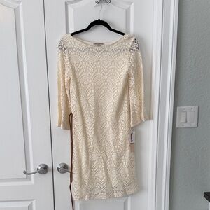 Elegant Cream Lace Dress